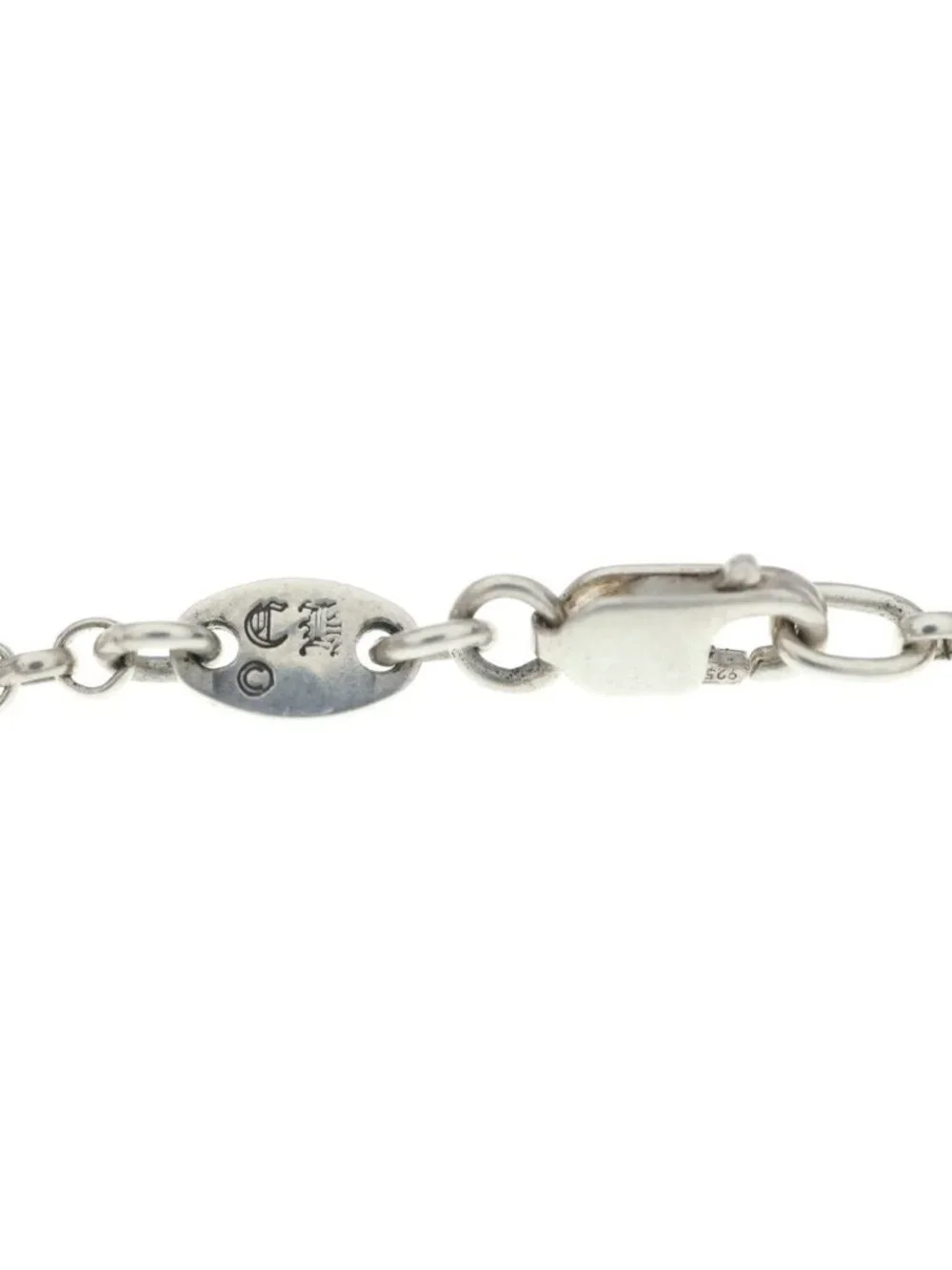 Chrome Hearts Safety Pin Roll Chain Silver Necklace